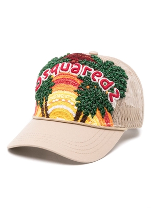 Dsquared2 motif-embroidered baseball cap - Neutrals