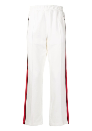 Ports V side stripe-detail track pants - White