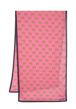 Moschino Teddy Bear-print scarf - Pink