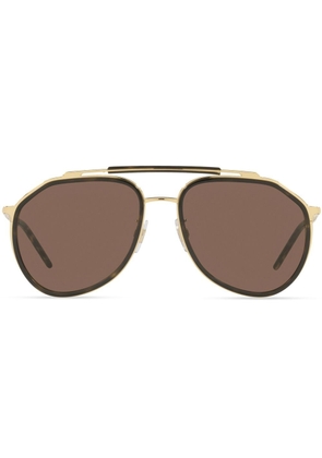 Dolce & Gabbana Eyewear DG2277 pilot-frame sunglasses - Gold