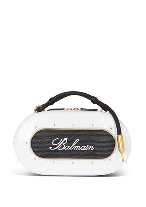 Balmain Radio leather shoulder bag - White