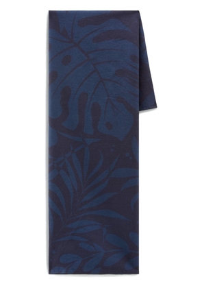 Woolrich floral-print cotton scarf - Blue