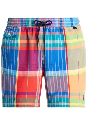 Polo Ralph Lauren check-pattern swim shorts - Blue