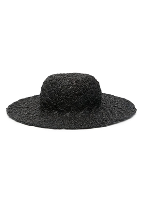 ISABEL MARANT Tulum woven raffia sun hat - Black