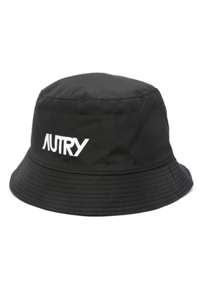 Autry logo-print bucket hat - Black