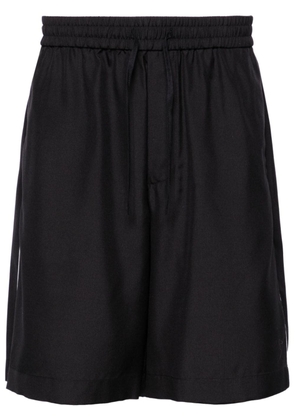 Valentino Garavani side-stripe silk shorts - Black