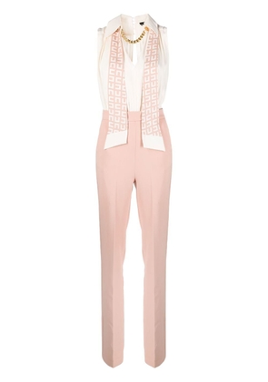 Elisabetta Franchi scarf-detail tailored jumpsuit - Pink