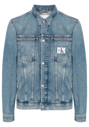 Calvin Klein Jeans logo-appliqué denim jacket - Blue