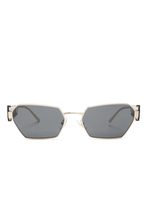 Miu Miu Eyewear logo-debossed geometric-frame sunglasses - Black
