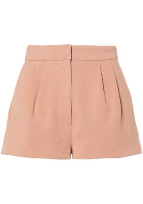 Elisabetta Franchi logo-patch crepe shorts - Pink