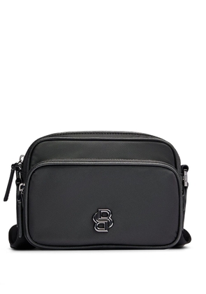 BOSS logo-plaque shoulder bag - Black