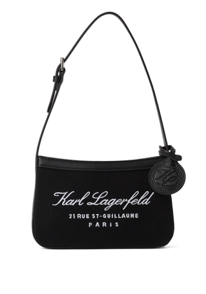 Karl Lagerfeld Hotel Karl canvas shoulder bag - Black