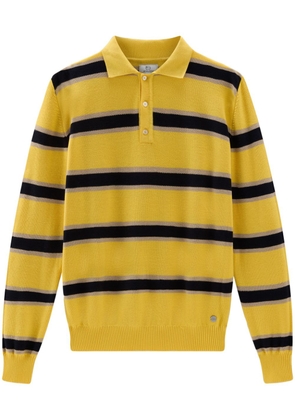 Woolrich Melton striped knitted polo shirt - Yellow