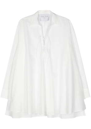 Forte Forte poplin cotton mini dress - White