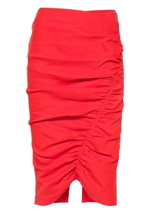 PINKO ruffled detail pencil skirt - Red