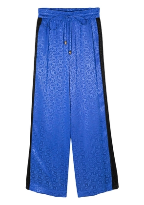 Just Cavalli jacquard logo straight-leg trousers - Blue