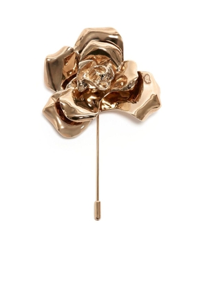 Victoria Beckham flower-motif pin brooch - Gold