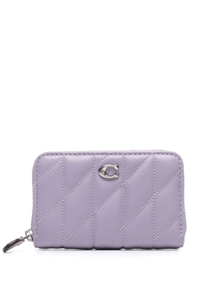 Coach small quilted leather wallet - Purple
