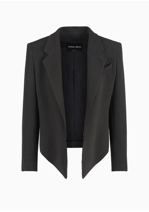 OFFICIAL STORE Single-breasted Jacket In Stretch Viscose