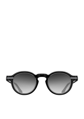 Matsuda Thick-Frame Round Sunglasses