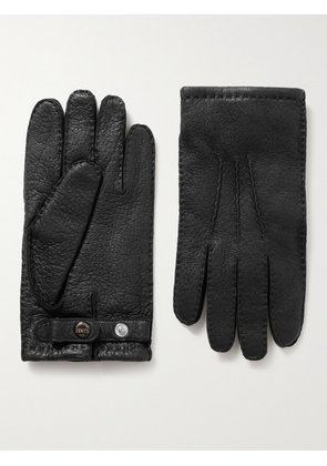Dents - Hampton Cashmere-Lined Full-Grain Leather Gloves - Men - Black - 8