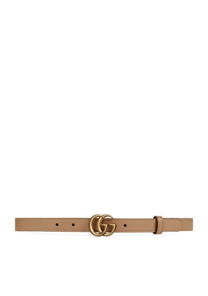 Gucci Leather Double G Thin Belt