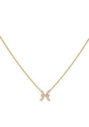 Engelbert Yellow Gold And Diamond Petit Star Sign Pisces Necklace
