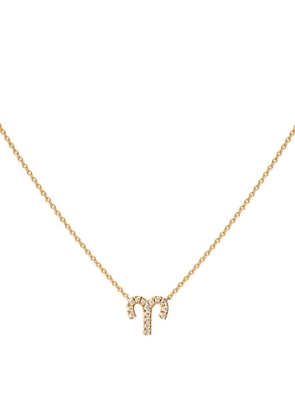 Engelbert Yellow Gold And Diamond Star Sign Aries Necklace