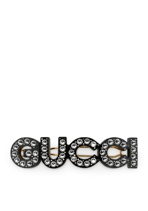 Gucci Embellished Logo Hair Clip