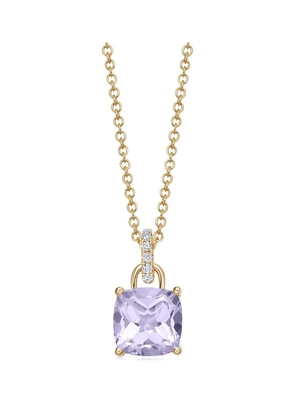 Kiki Mcdonough Yellow Gold, Diamond And Lavender Amethyst Kiki Classics Necklace