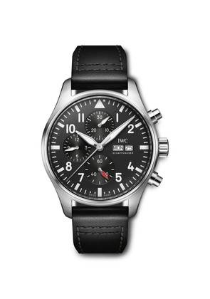 Iwc Schaffhausen Stainless Steel Pilot'S Chronograph Watch 43Mm