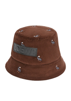 Loewe X Suna Fujita Guineafowl Bucket Hat