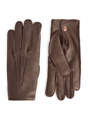 Dents Cashmere-Lined Leather Gloves