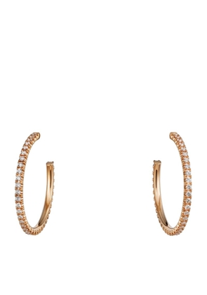 Cartier Medium Rose Gold And Diamond Étincelle De Cartier Hoop Earrings