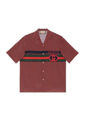 Gucci Geometric Houndstooth Bowling Shorts