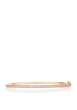 De Beers Jewellers Rose Gold And Micropavé Diamond Db Classic Bangle