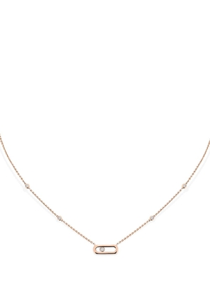 Messika Rose Gold And Diamond Move Uno Necklace