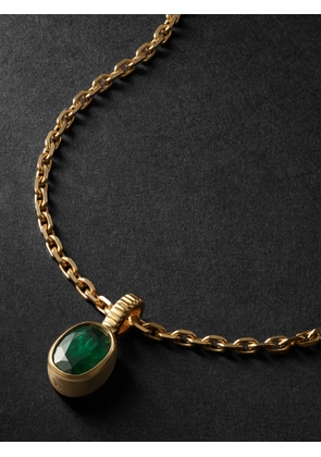 Viltier - Magnetic Gold Emerald Pendant Necklace - Men - Gold