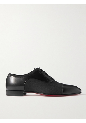 Christian Louboutin - Greggo Leather and Canvas Oxford Shoes - Men - Black - EU 40