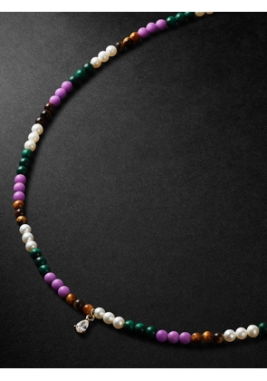 Yvonne Léon - Gold Multi-Stone Beaded Necklace - Men - Purple
