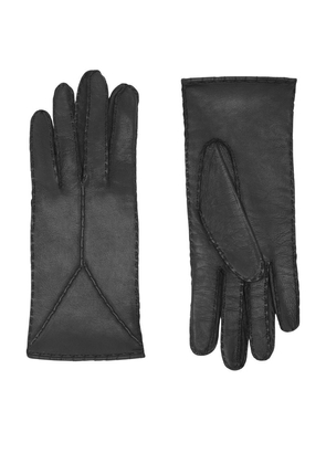 Saint Laurent Lambskin Short Stitched Gloves