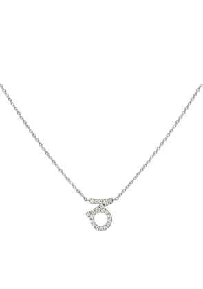 Engelbert White Gold And Diamond Star Sign Capricorn Necklace