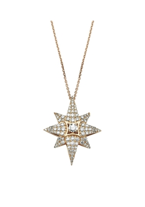 Bee Goddess Rose Gold And Diamond Venus Star Necklace