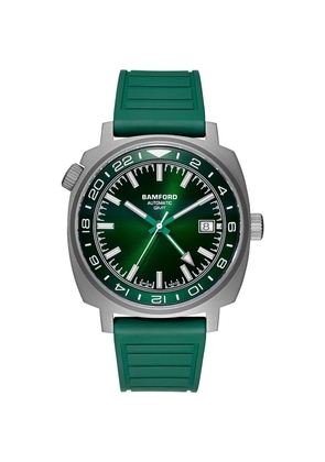 Bamford Watch Department Titanium Gmt Sunburst Green Watch 40Mm