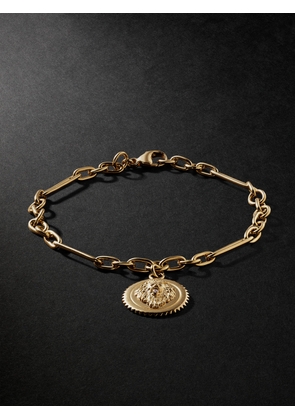 Foundrae - Mixed Clip Strength Gold Diamond Pendant Bracelet - Men - Gold