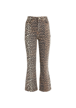 Ganni Leopard Print Betzy Jeans