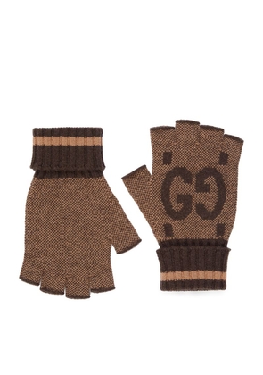 Gucci Cashmere Gg Fingerless Gloves
