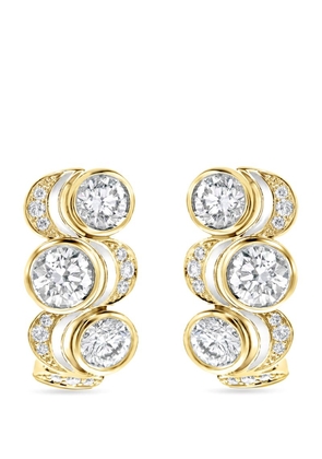 Boodles Yellow Gold And Diamond Over The Moon Earrings
