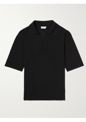 SAINT LAURENT - Cashmere Polo Shirt - Men - Black - XS