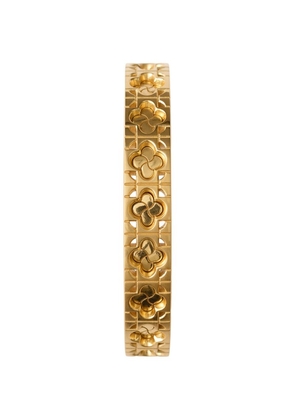 Burberry Gold-Plated Rose Cuff Bracelet